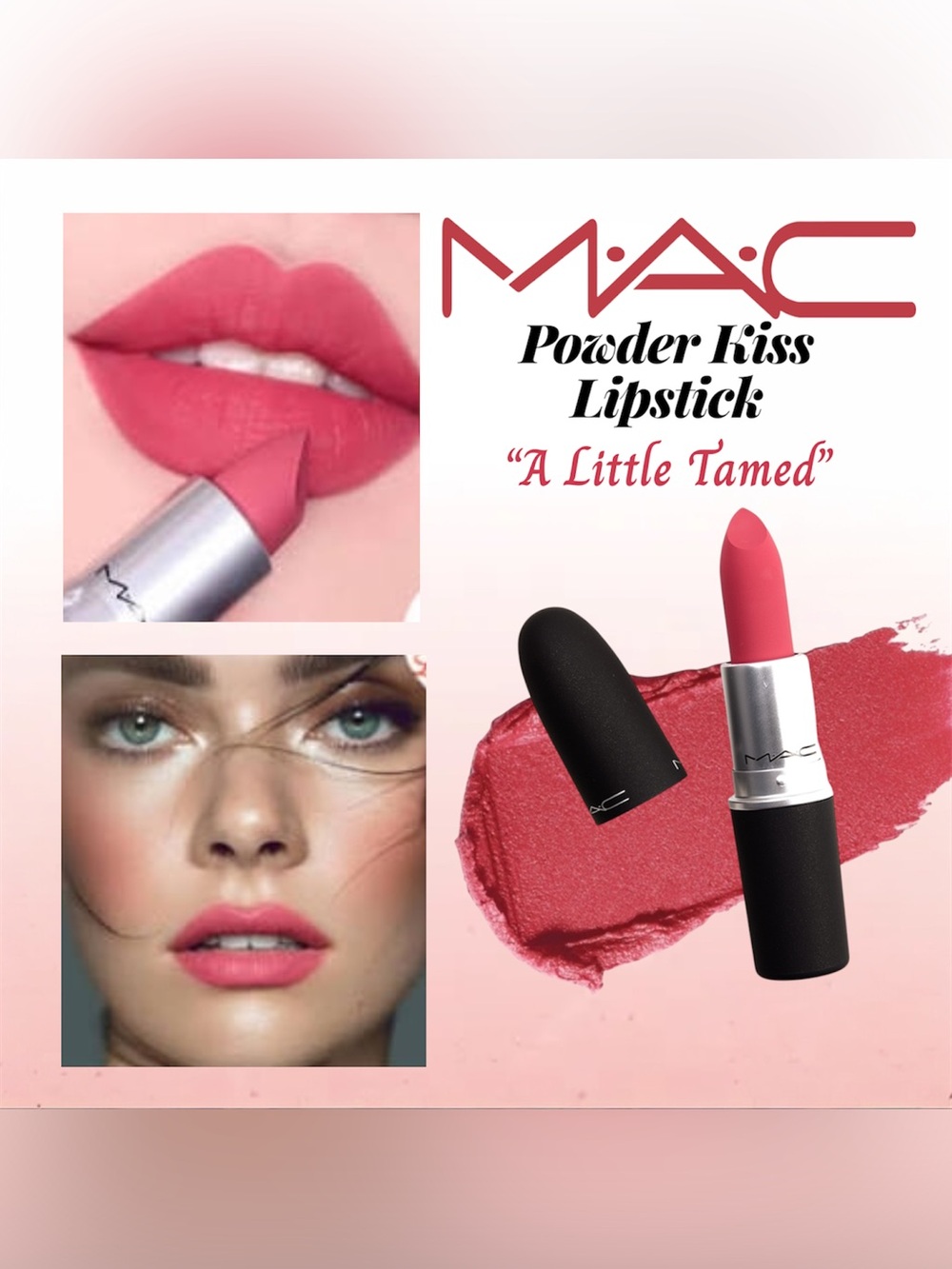 ⚡️ NEW IN BOX ⚡️ MAC Powder Kiss Lipstick — “A Little Tamed” Midtoned Pink 👄
